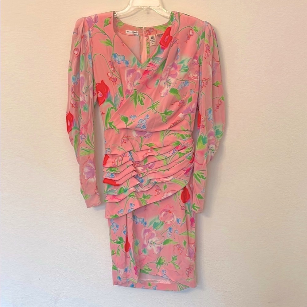 Amen Wardy Vintage Floral Pink Dress